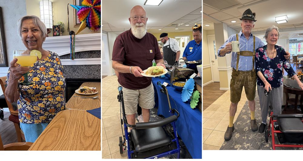 assisted living residents having fun